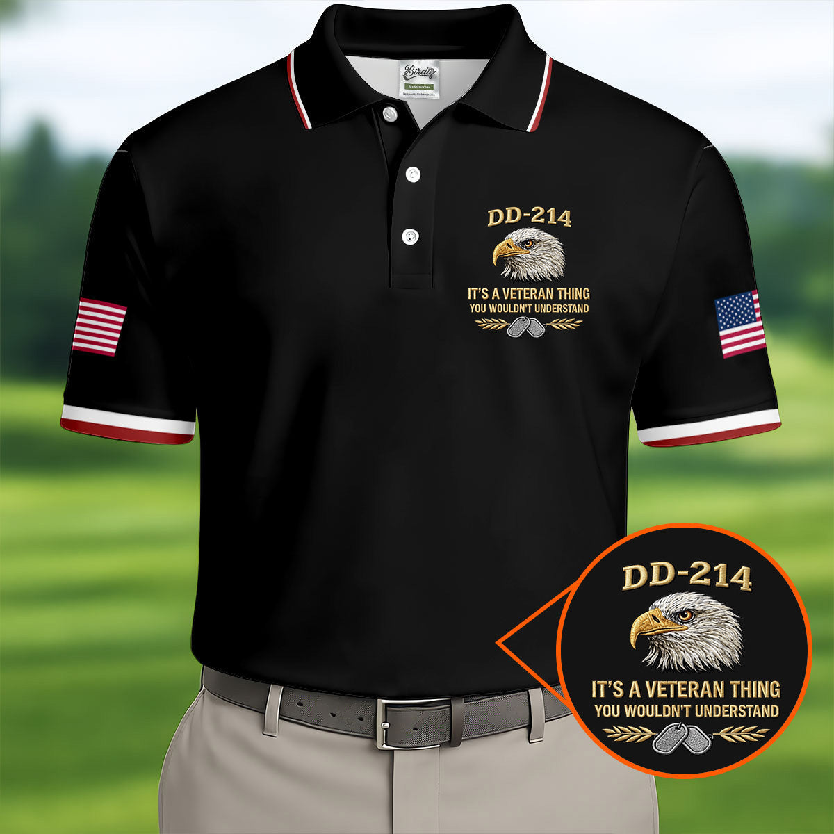 DD 214 Veteran Memorial Patriotic 4th Of July Golf Shirt, 250 Years Polo Shirtor Men