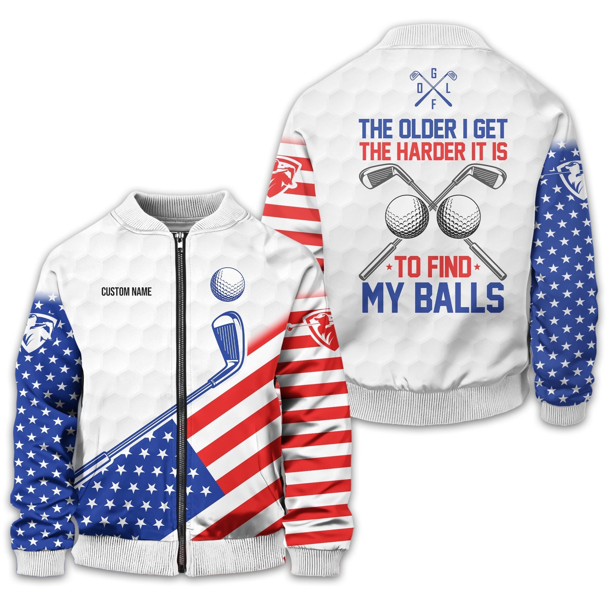 To Find My Balls, USA Flag Polo ShirtPersonalized Golf Shirt, Unique Gift For Golfer