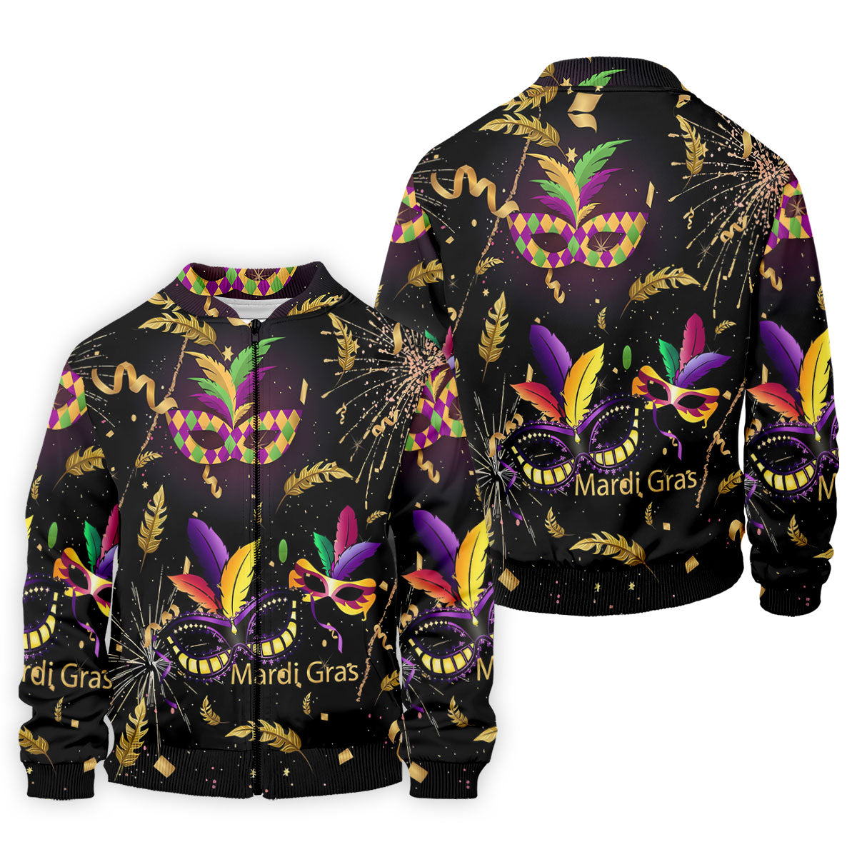 Gold Ribbons Mardi Gras Masquerade Mask Golf Tops For Men, Polo ShirtFor Men, Golf Shirts For Men