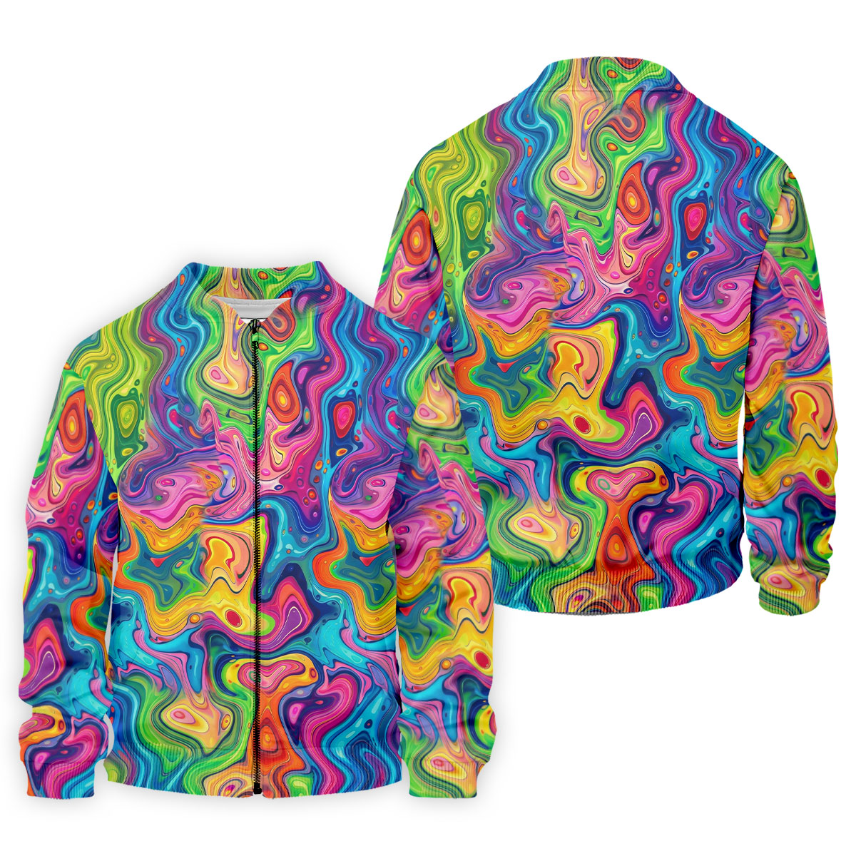 Liquid Marble Colorful Print Golf Tops For Men, Polo Shirt Men, Golf Shirts For Men