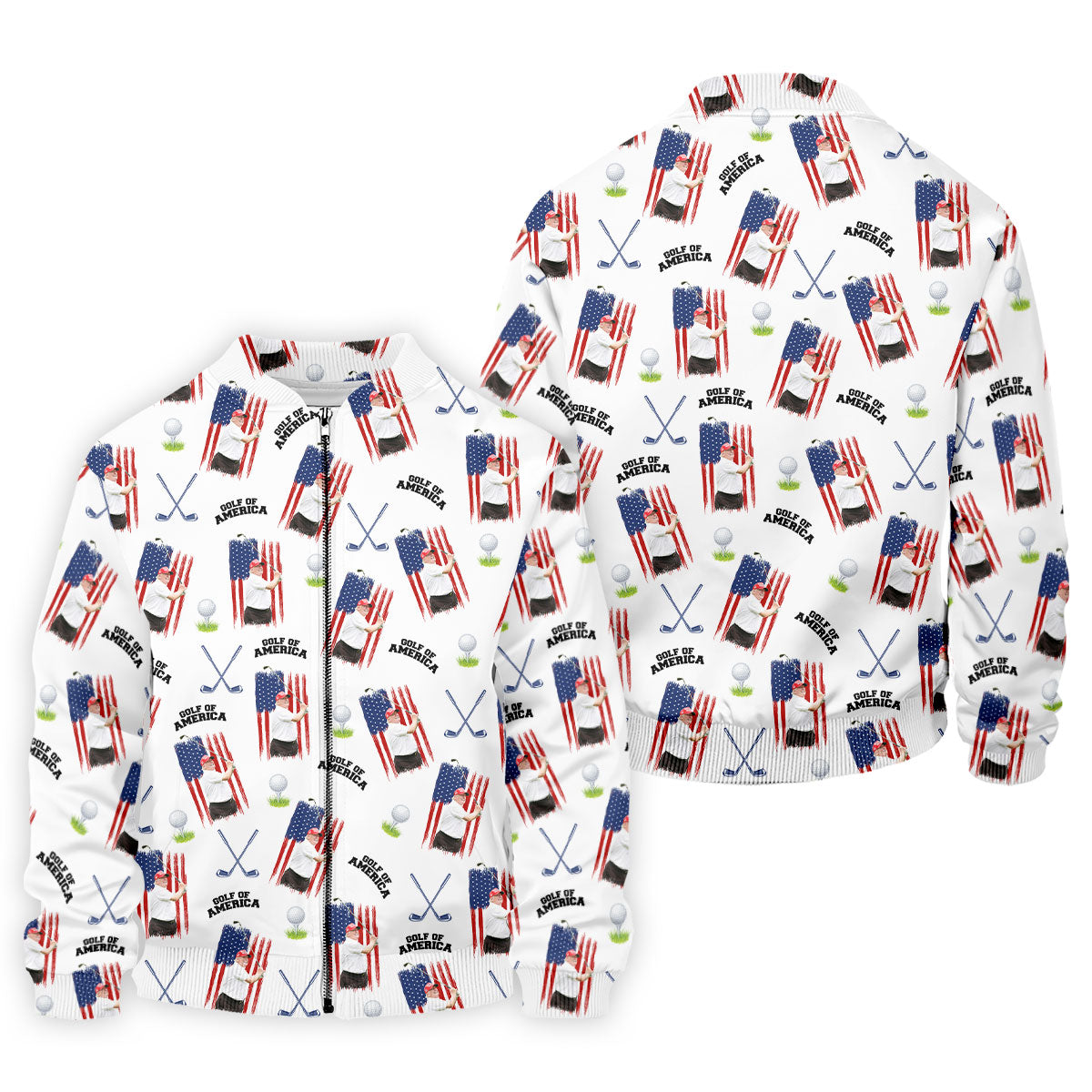 Golf Of America Patriotic Golf Shirt, Men's Funny Golf Shirts, 250 Years 4th Of July Golf Shirts For Men