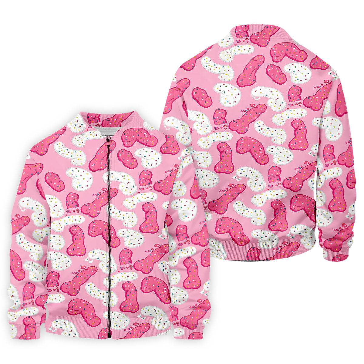 Pink Frosted Cookie Adult Novelty Golf Shirt, Polo Shirts For Men, Golf Apparel For Men