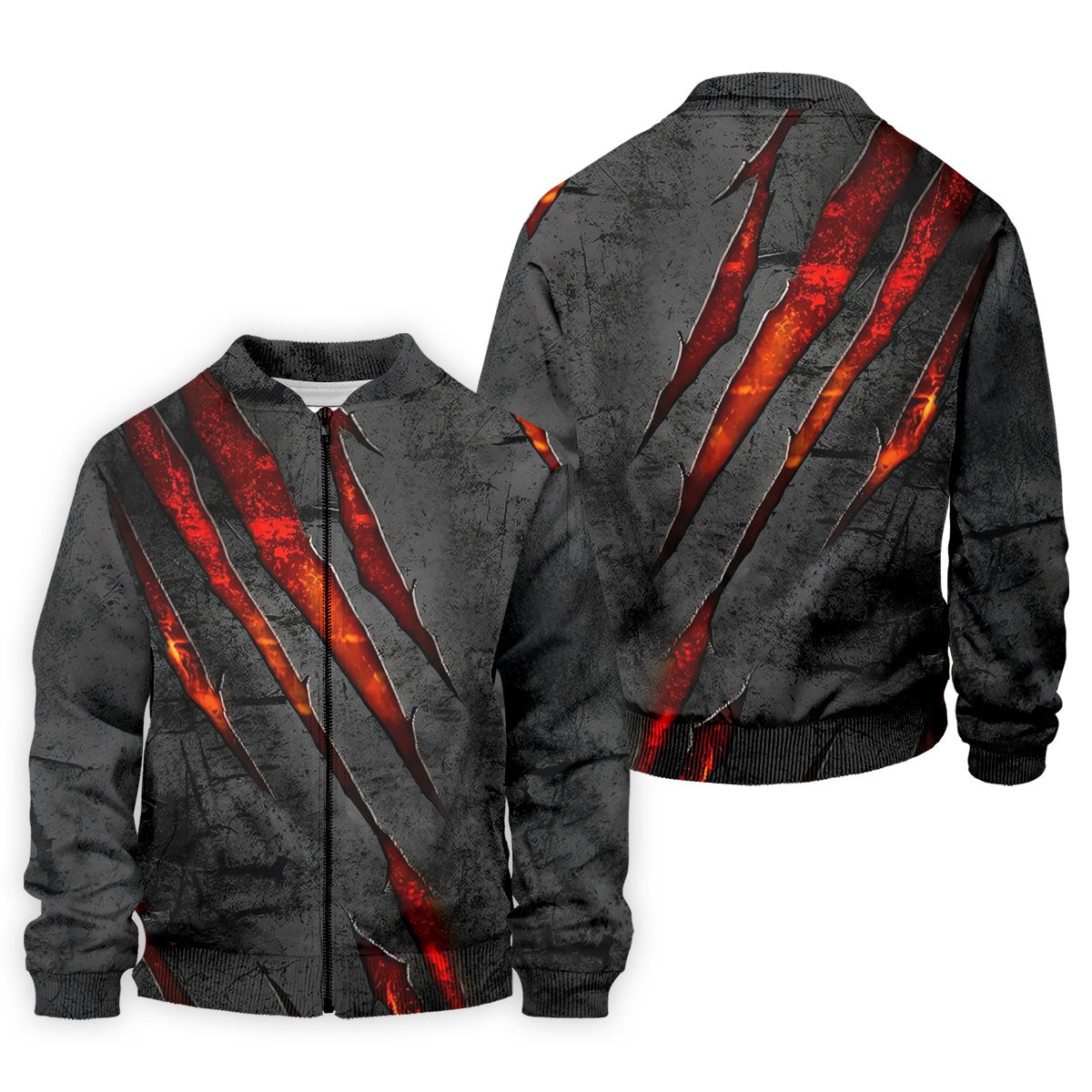 Red Claw Marks Hawaiian Golf Shirt, Scratch Print Men's Golf Shirt, Polo Shirts For Men