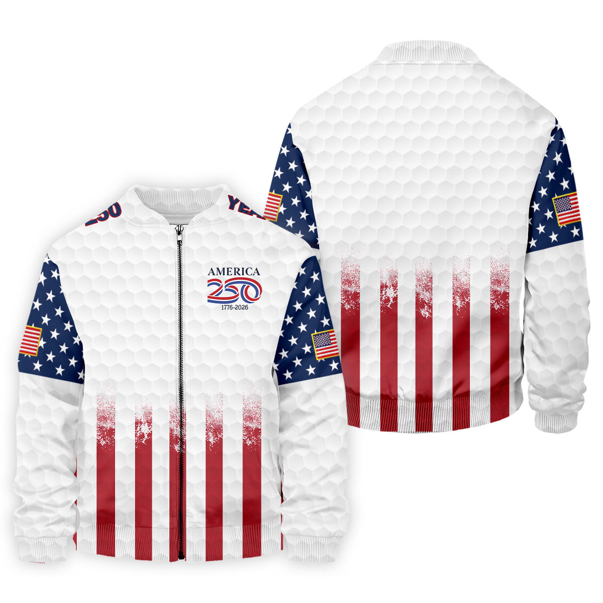 250 Years America Golf Ball Pattern 4th Of July Golf Shirt, Patriotic Golf Shirt, Golf Shirts For Men