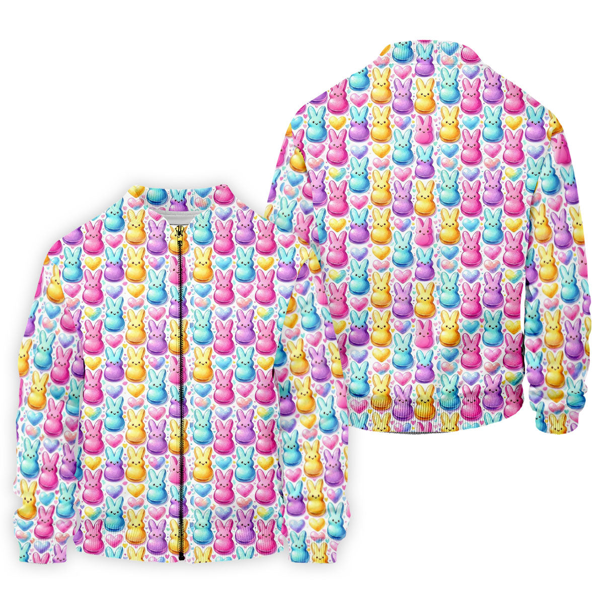 Easter Bunny Jelly Effect Seamless Pattern Golf Shirts For Men, Men's Funny Golf Shirts, Polo ShirtFor Men