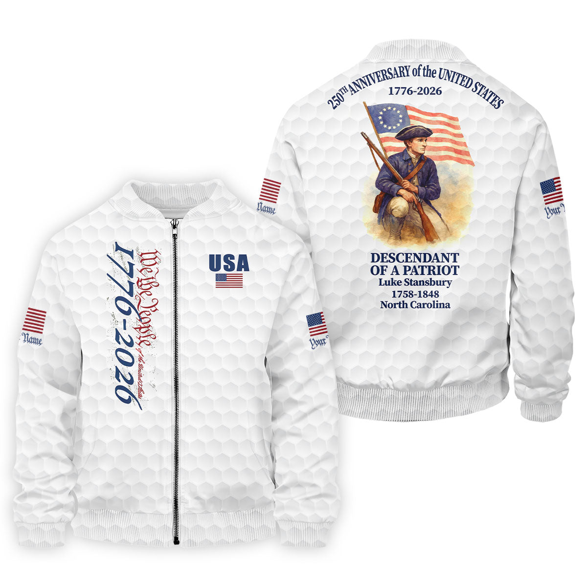 Descendant Of A Patriot Golf Tops For Men, 250 Years of America Golf Shirt, Patriotic Polo ShirtFor Men