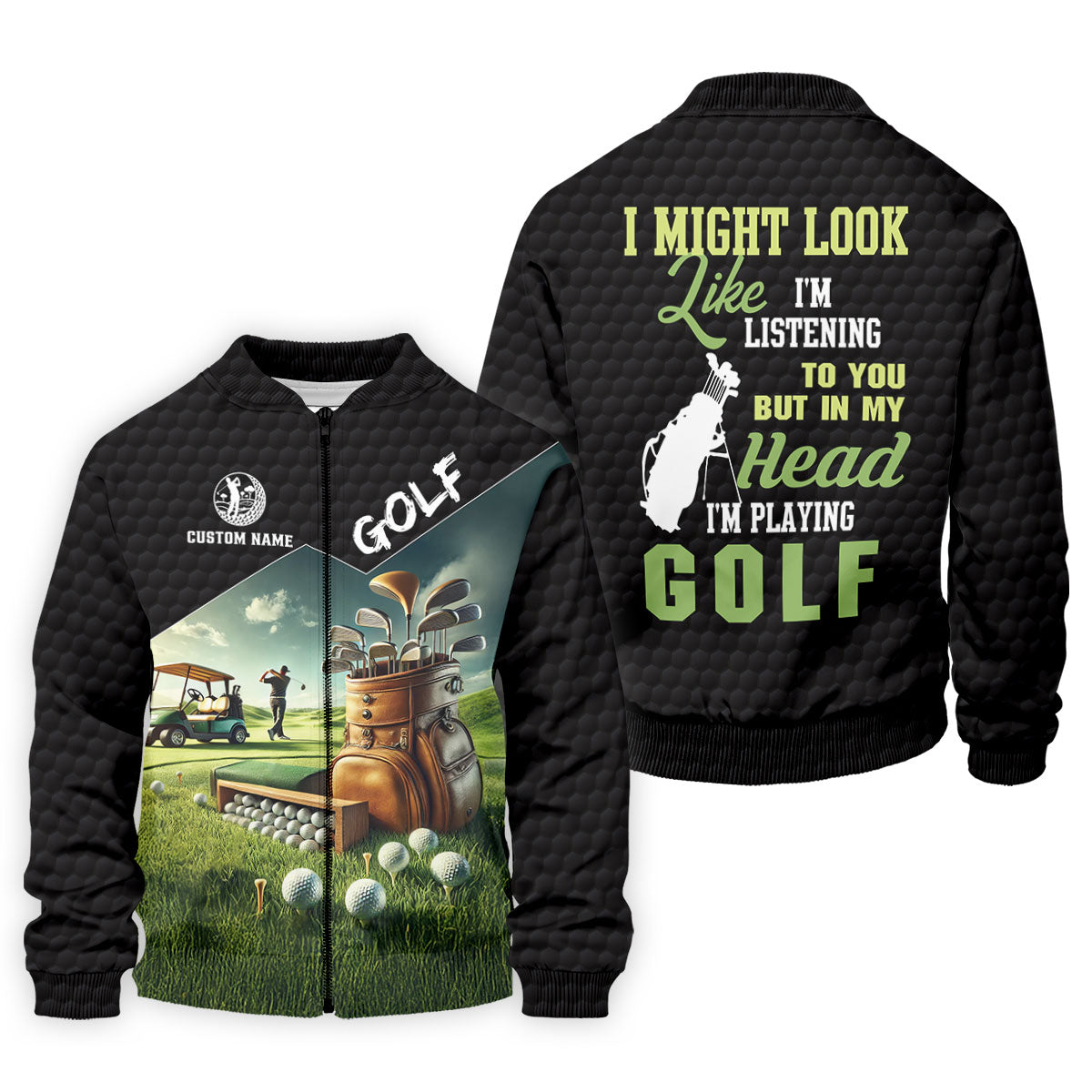 In My Head I'm Playing Golf Funny Golf Shirt, Custom Golf Shirts, Golf Shirts For Men