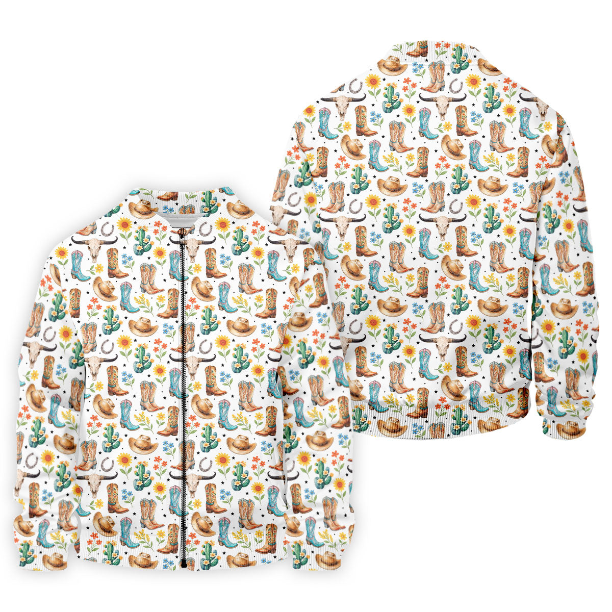 Western Cowboy Boots Floral Pattern Golf Shirt, Mens Golf Apparel, Golf Polo Shirts For Men