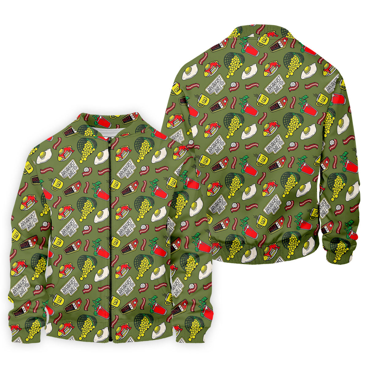 Breakfast Balls Golf Tops For Men, Men's Funny Golf Shirts, Golf Shirts For Men, Polo Shirtor Men