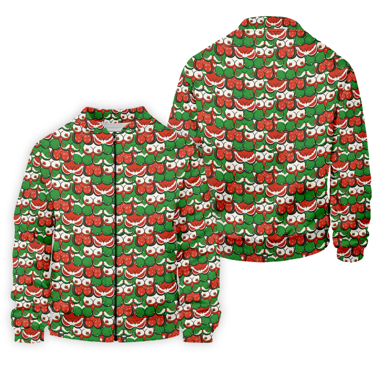 Funny Christmas Red And Green Men's Golf Polo Shirtristmas Golf Shirt, Cute Golf Outfit, Golf Gift For Men