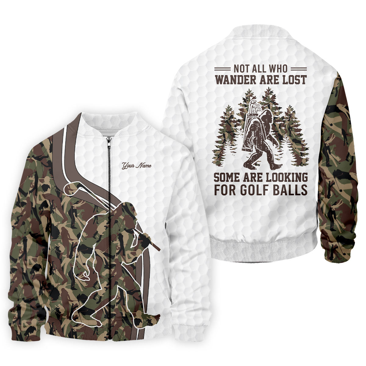 Not All Who Wander Are Lost Bigfoot Camouflage Funny Golf Shirt, Polo Shirtor Men, Golf Shirts For Men
