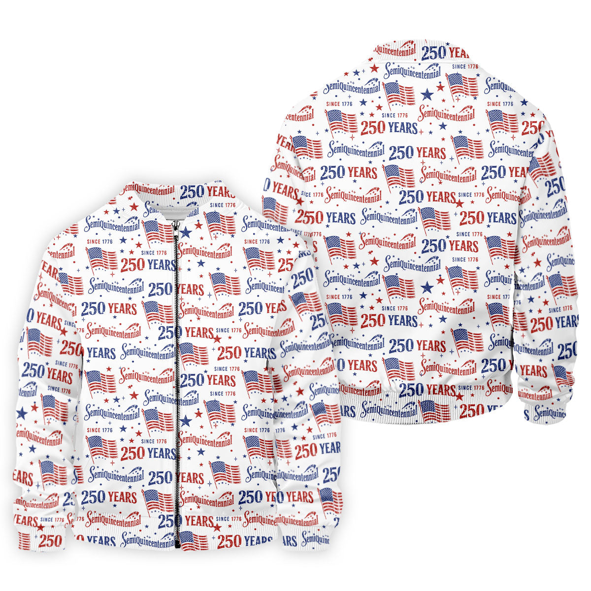 Semiquincentennial 250 Years Distressed American Flag Golf Shirt, Patriotic 4th Of July Golf Shirts For Men
