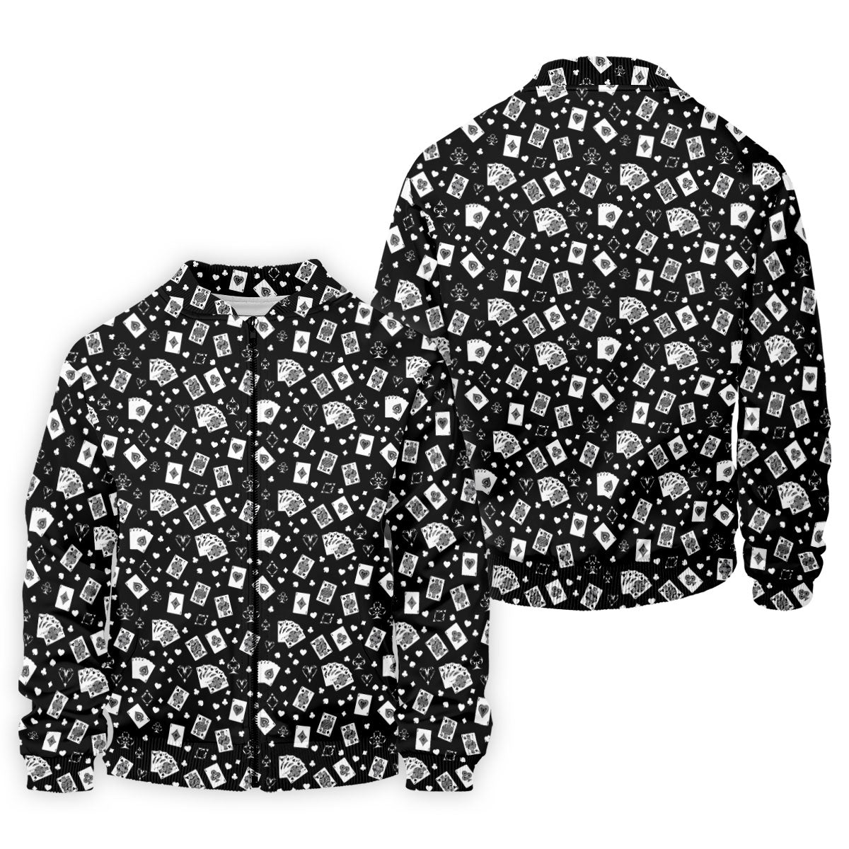 Casino Cards Black Golf Shirt, Golf Tops For Men, Men's Funny Golf Shirts, Golf Shirts For Men