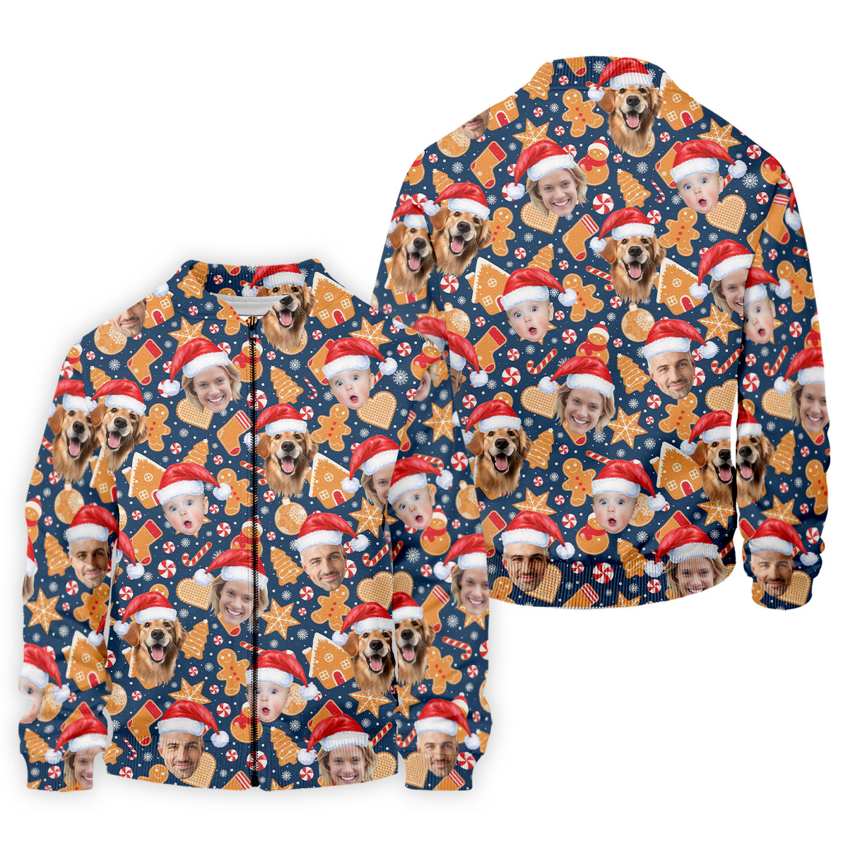 Custom Christmas Sweets Navy Golf Shirt, Christmas Golf Shirt, Polo ShirtFor Men, Golf Gift For Men