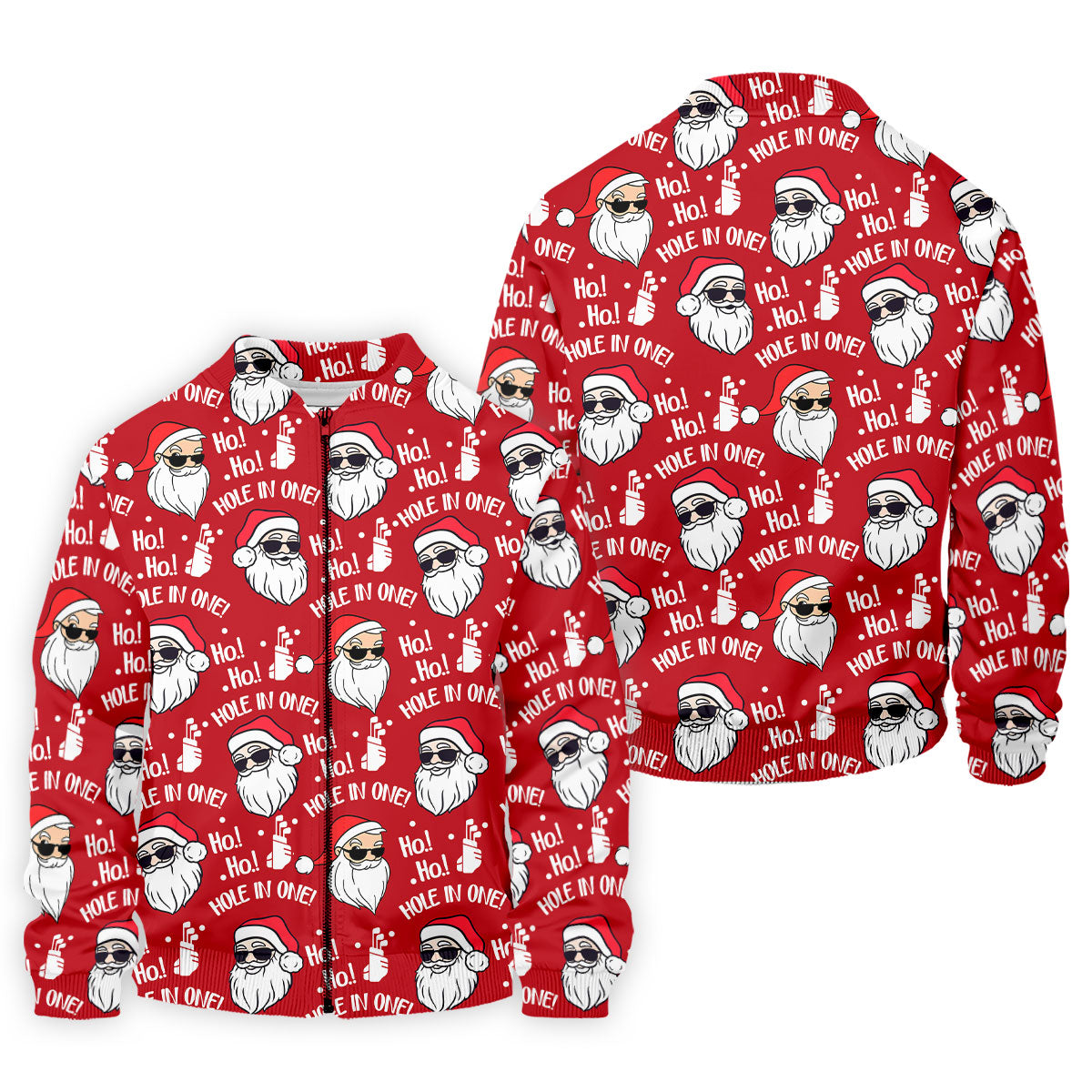Ho Ho Hole In One Funny Santa Red Christmas Golf Tops For Men, Christmas Golf Shirt, Polo Shirtor Men