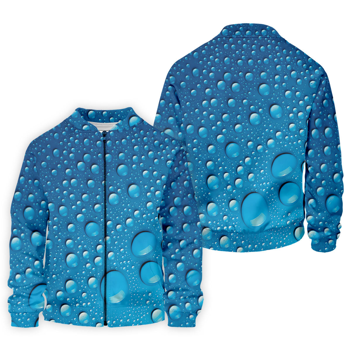 Rain Drops Blue Golf Shirt, Golf Tops For Men, Golf Shirts For Men, Polo Shirt Men