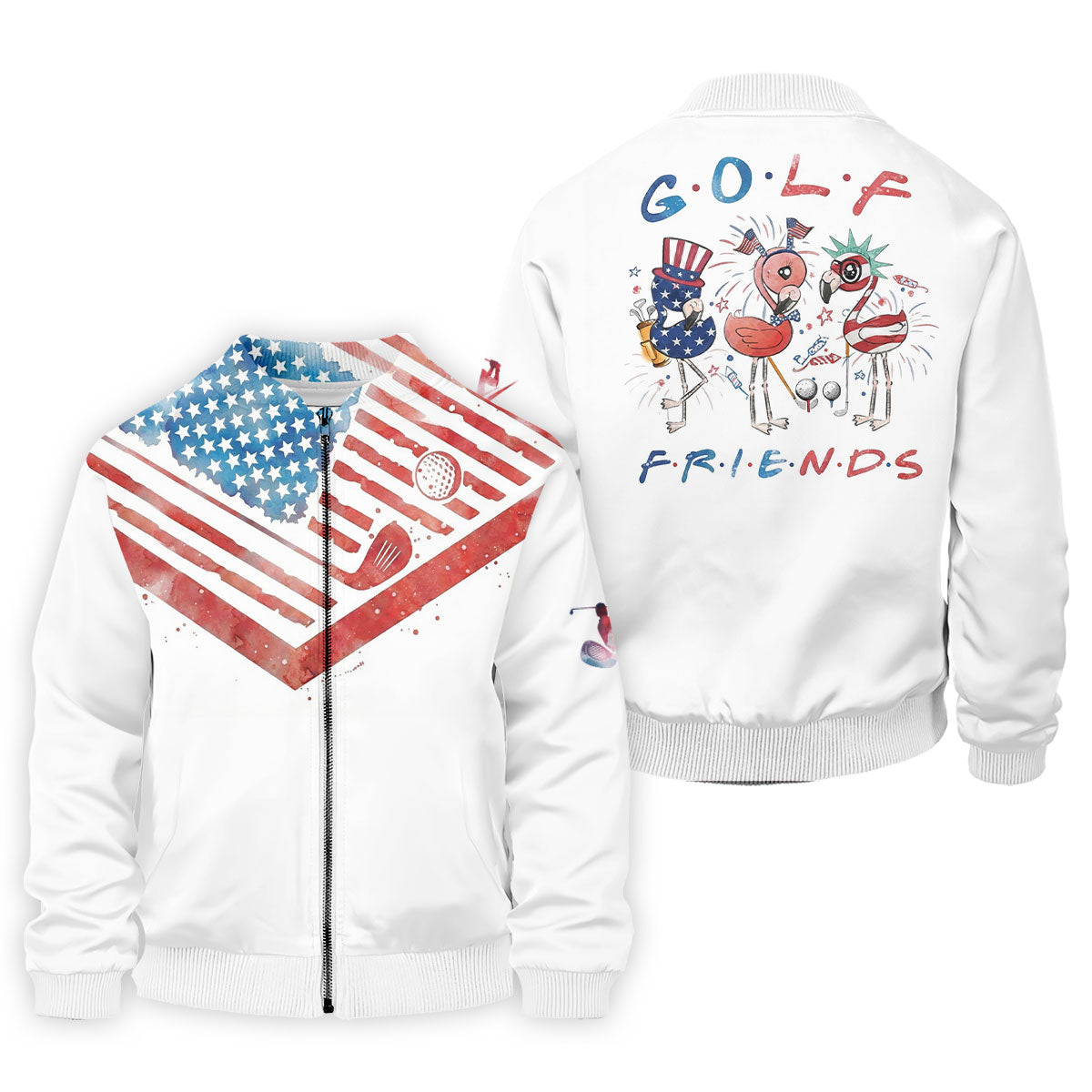 Vintage American Flag Golf Polo Shirt, Mens Golf Shirts, Golf Polo Shirts For Men