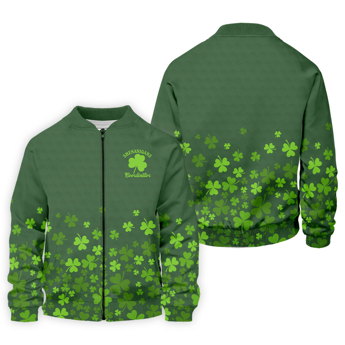 Shenanigans Coordinator Golf Ball Pattern St Patrick Day Green Golf Shirt, Golf Tops For Men, Golf Shirts For Men