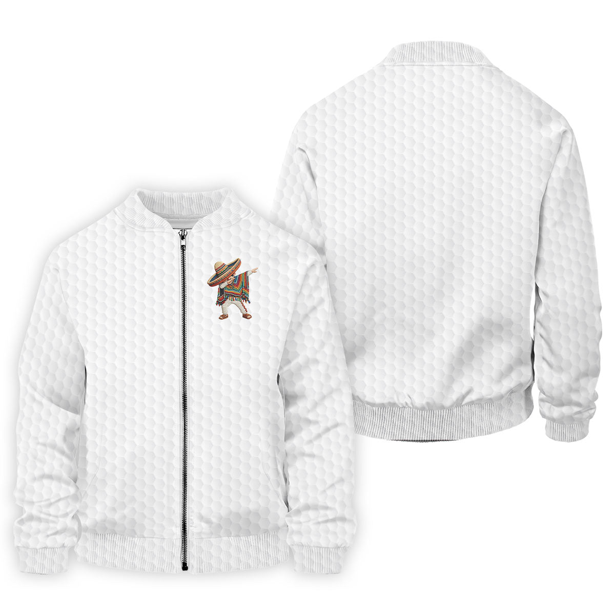 Cinco De Mayo Celebration Golf Ball Pattern White Golf Shirt, Polo Shirtor Men