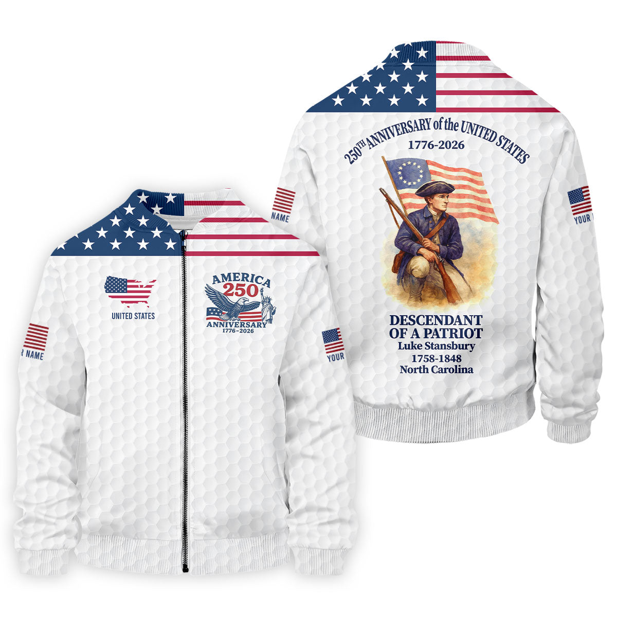 Descendant Of A Patriot Golf Tops For Men, America 250th Anniversary Golf Shirt, Polo Shirt Men