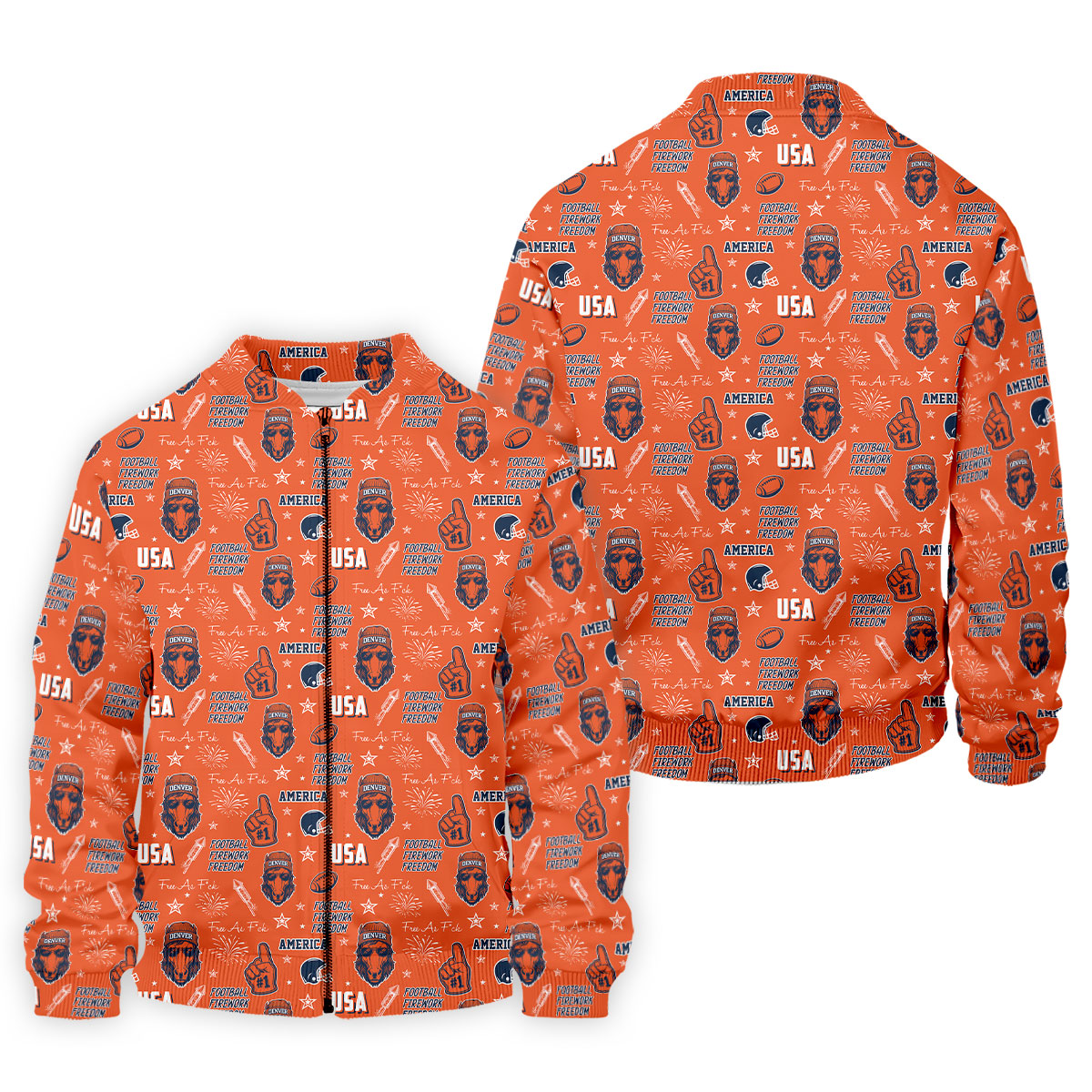 White Horse's Head Orange And Navy Sport Polo, American Football League Gift Ideas For Football Fans
