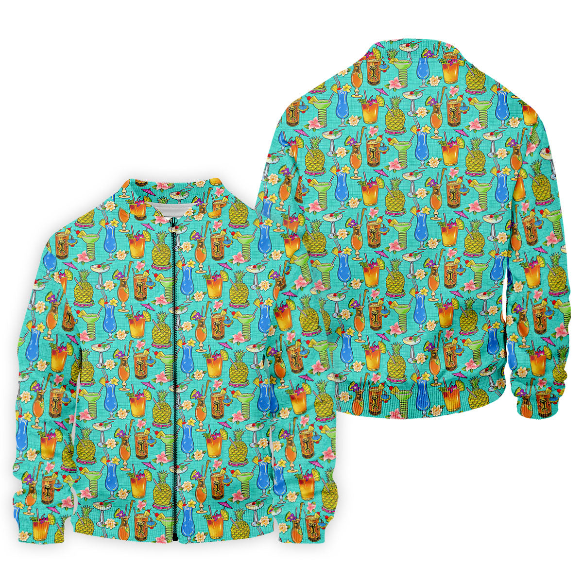 Tropical Cocktail Summer Vibe Retro Golf Shirt, Golf Tops For Men, Polo ShirtFor Men, Golf Shirts For Men