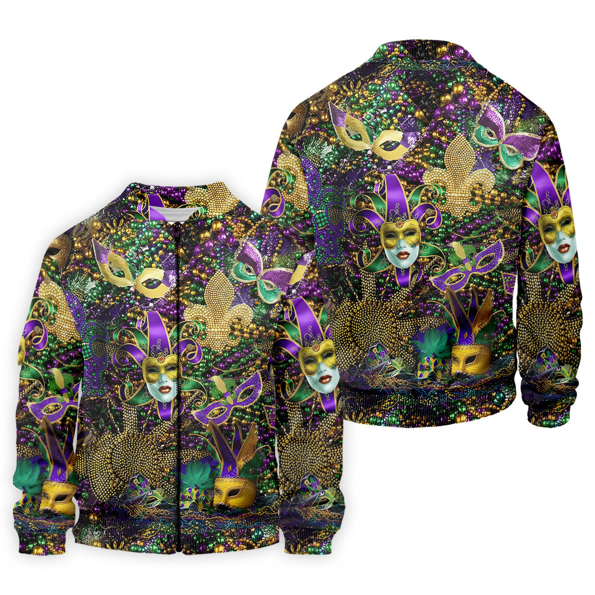 Holiday Mardi Gras Green Purple Gold Golf Tops For Men, Polo ShirtFor Men, Golf Gift For Men