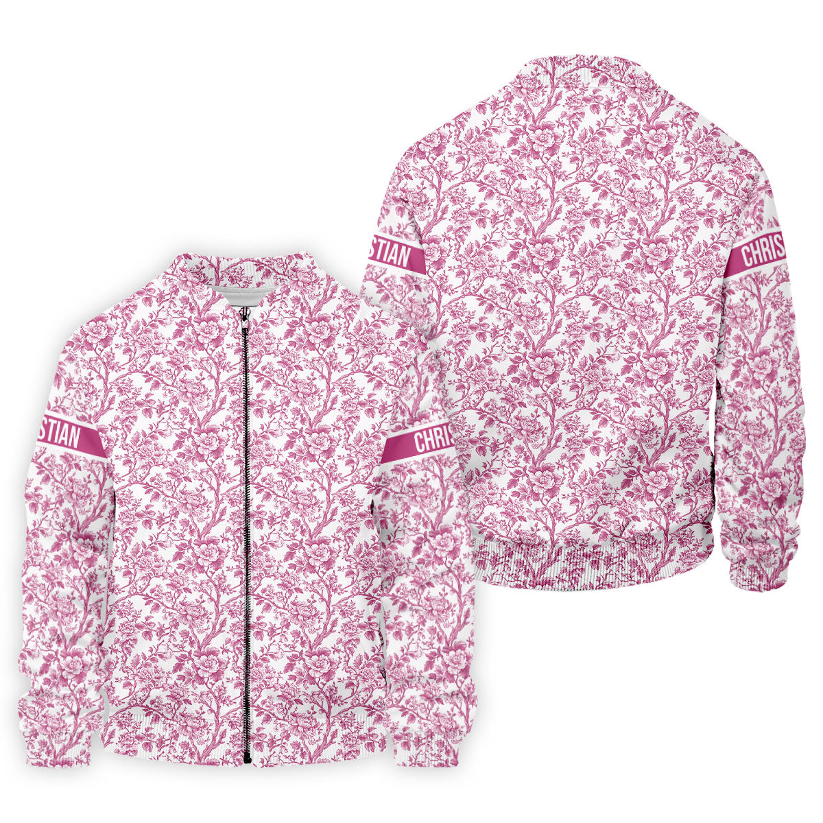 Toile De Jouy Pink Golf Shirt, Golf Tops For Men, Polo ShirtFor Men, Golf Gift For Men, Golf Shirts For Men