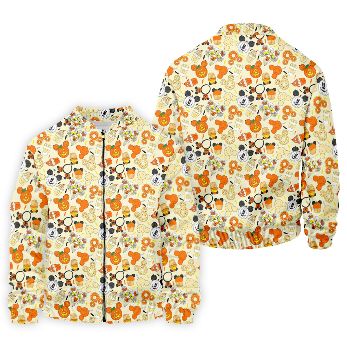 Cute Halloween Mouse Pumpkin Polo ShirtFor Men, Sweet Spooky Golf Tops For Men, Halloween Golf Shirt
