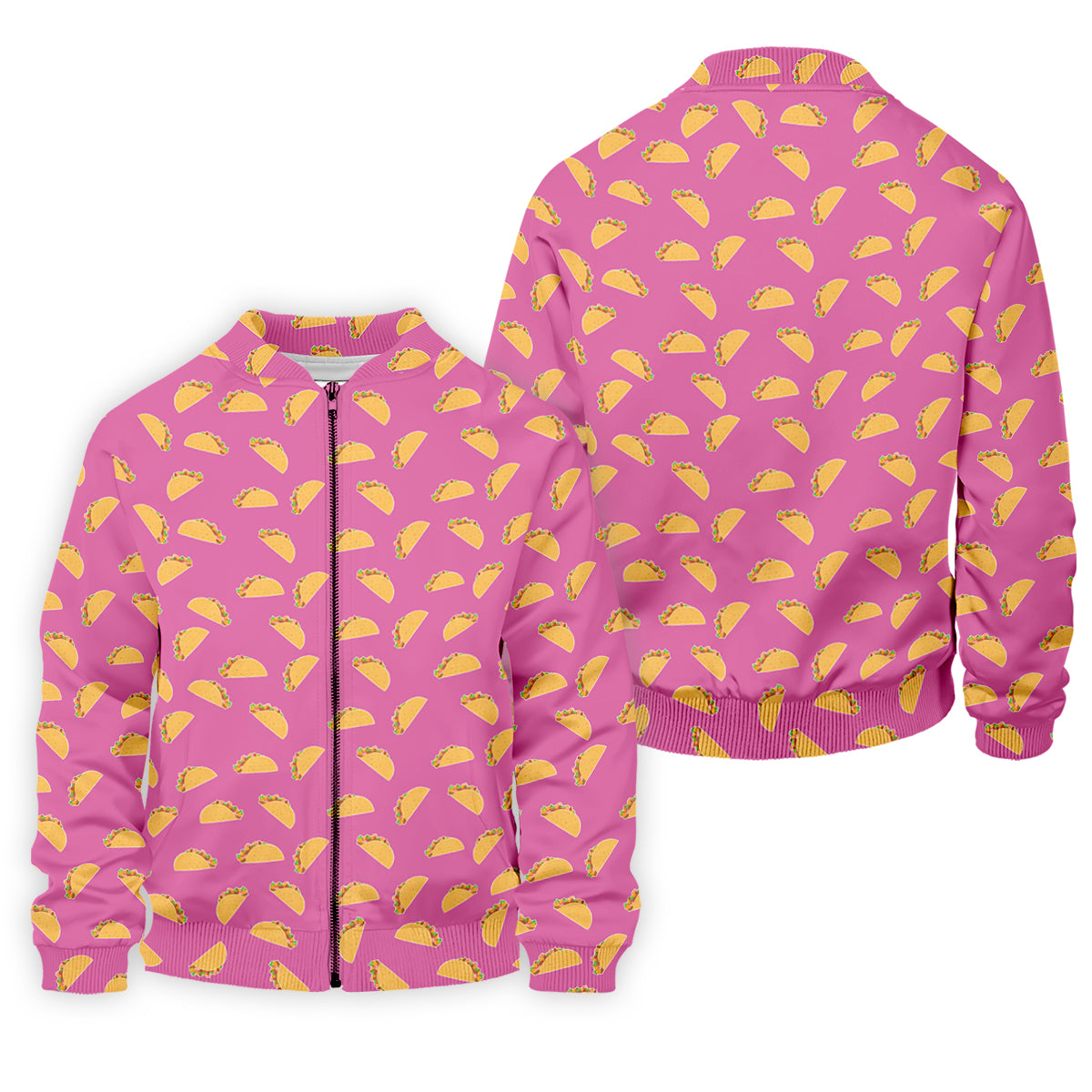 The Pink Taco Seamless Pattern Golf Tops For Men, Polo Shirt Men, Golf Shirts For Men