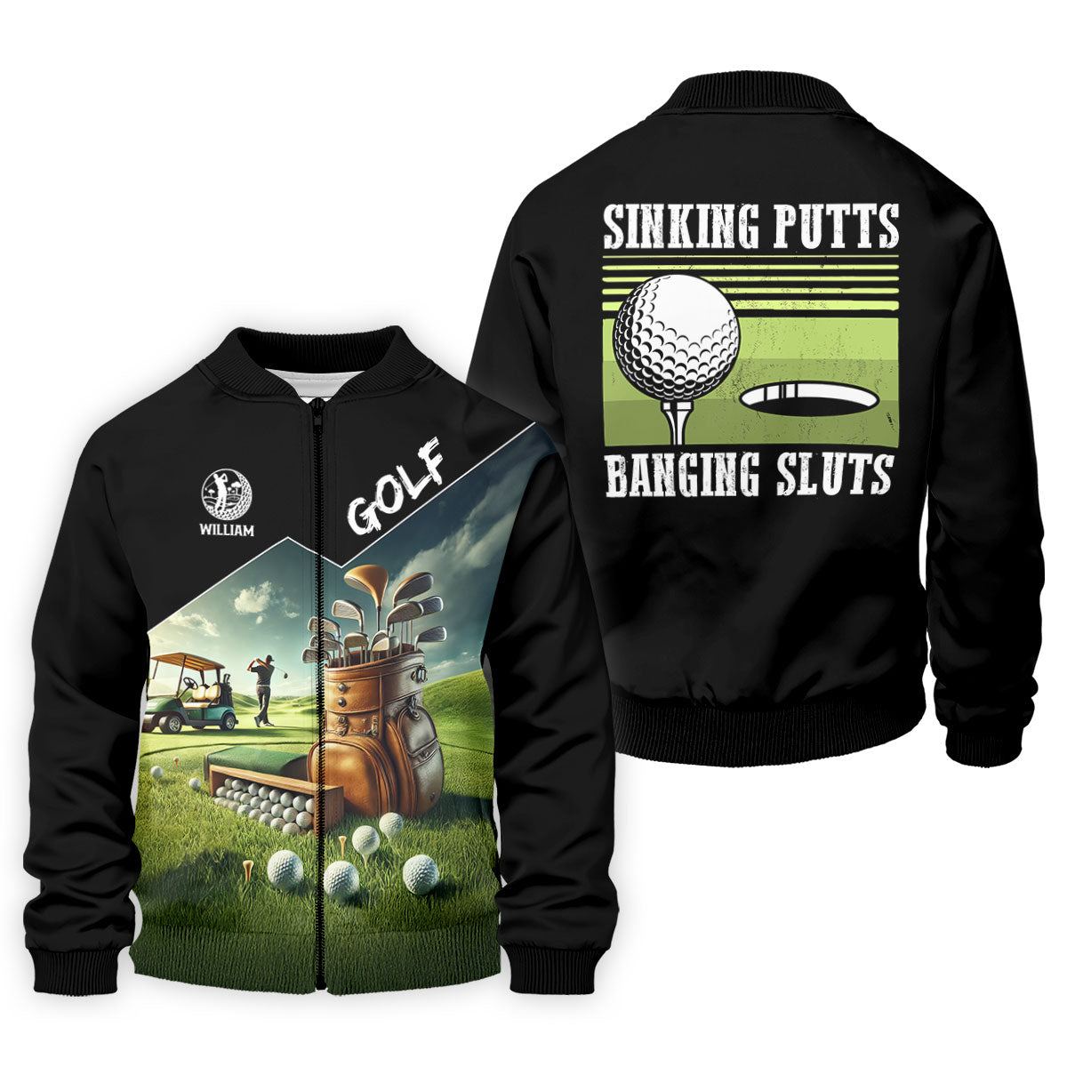 Golf Sinking Putts Banging Golf Tops For Men, Gifts For Golf Lovers, Polo ShirtFor Men, Golfing Apparel