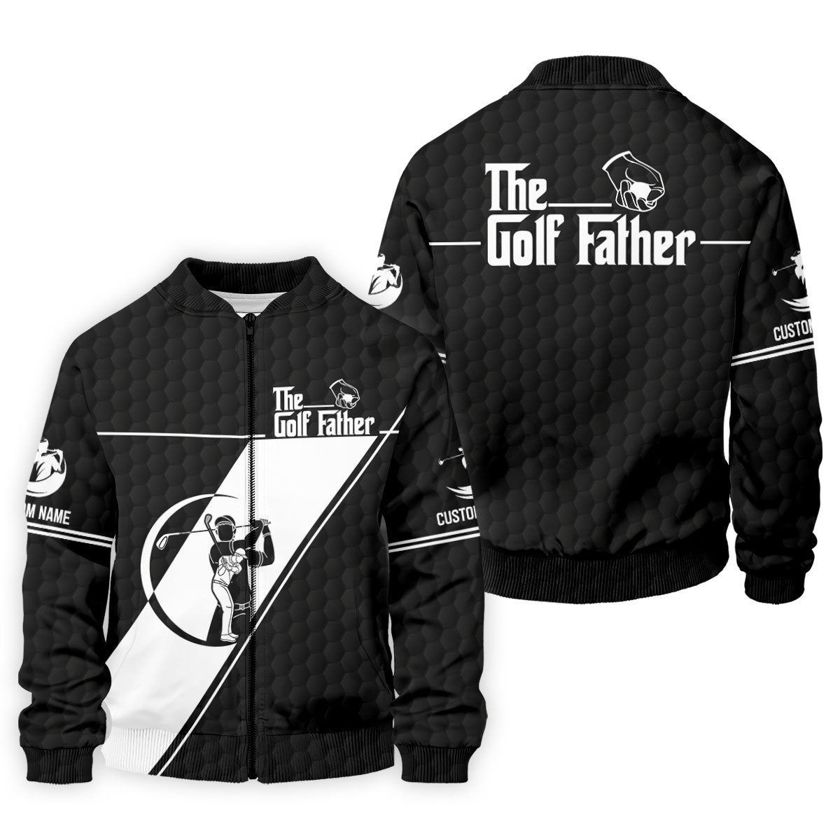 The Golf Father Golf Ball Pattern Father's Day Golf Shirt, Golf Gift For Dad, Polo ShirtFor Men
