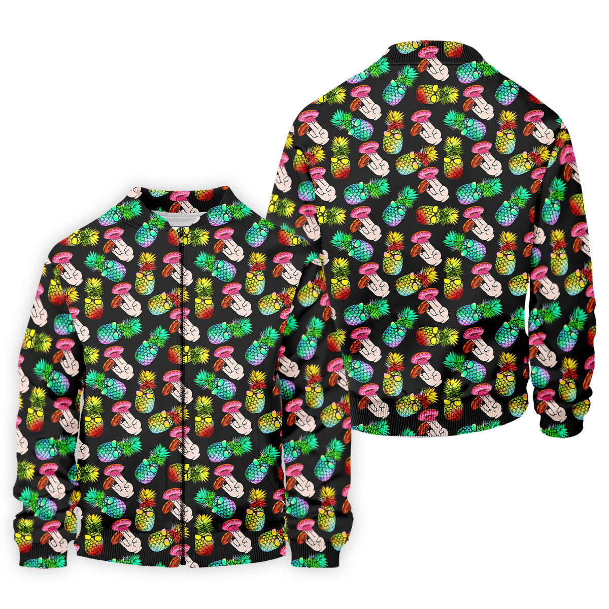 Pineapples Donut Finger Adult Humor Fun Golf Shirts For Men, Golf Polo For Men, Funny Golf Outfits