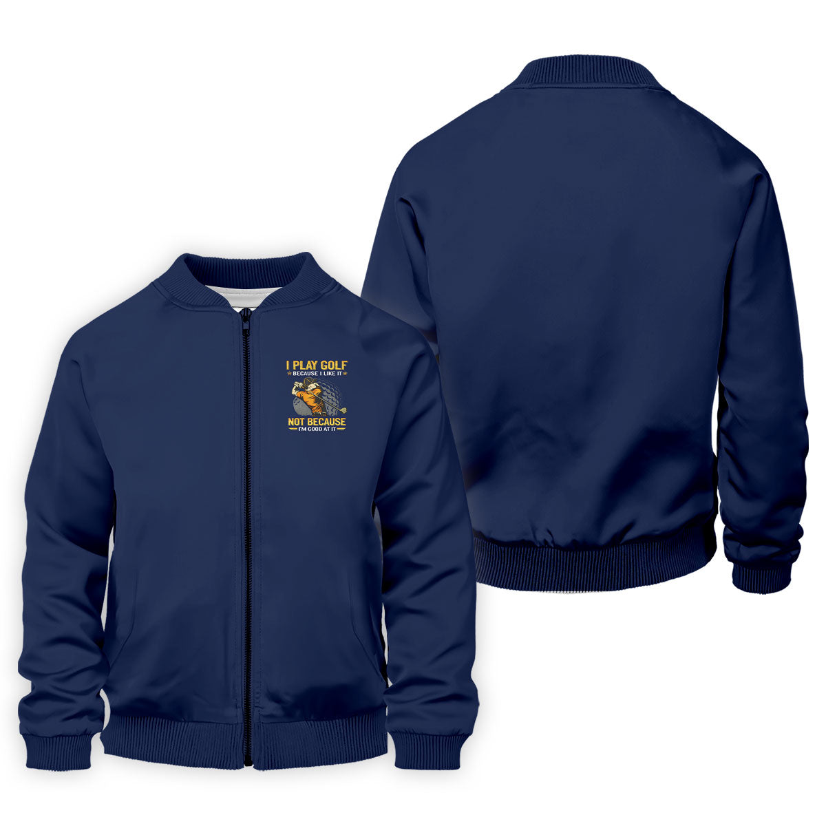 I Play Golf Because I Like It Not Because I'm Good At It Navy Golf Shirt, Funny Golf Shirt, Golf Shirts For Men