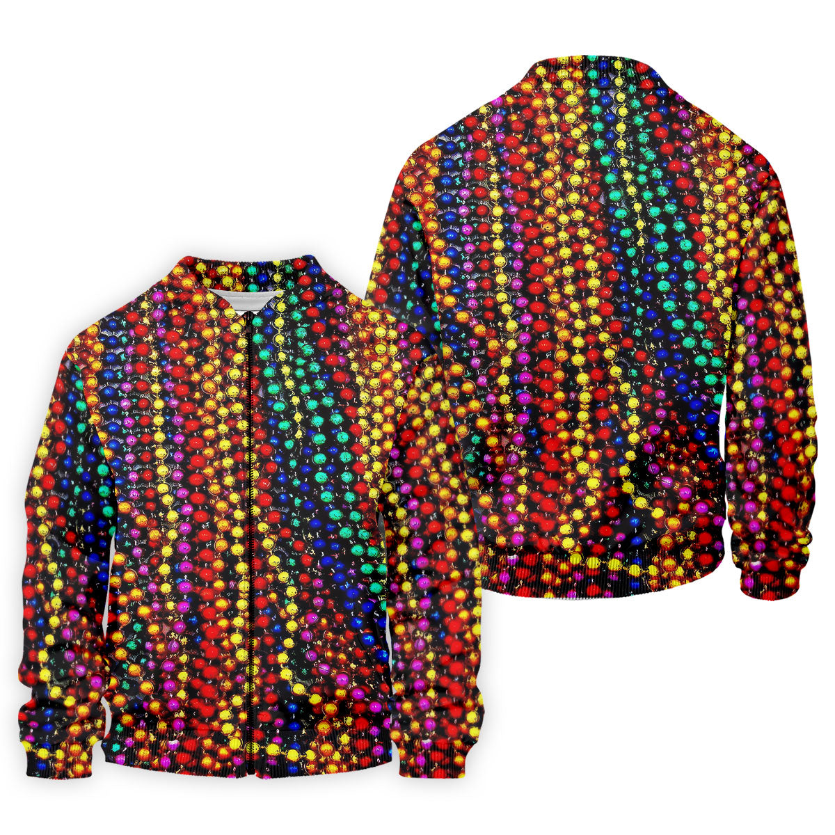 Colorful Beads Mardi Gras Golf Shirt, Golf Tops For Men, Polo ShirtFor Men, Golf Shirts For Men