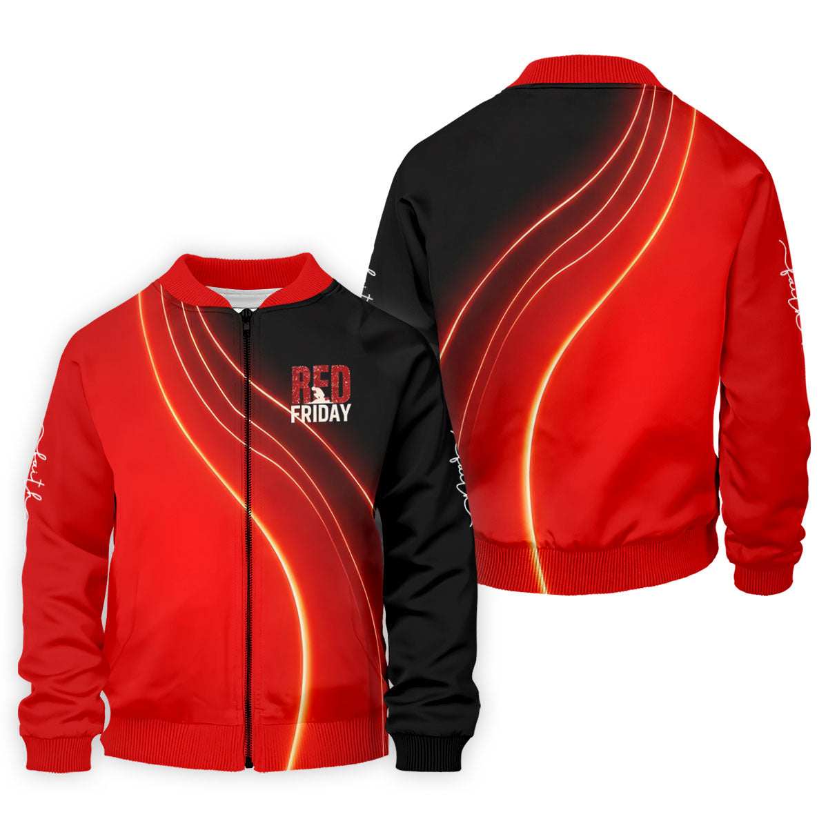 Red Friday Red Black Gradient Faith 4th Of July Golf Shirt, 250 Years Polo Shirt Men