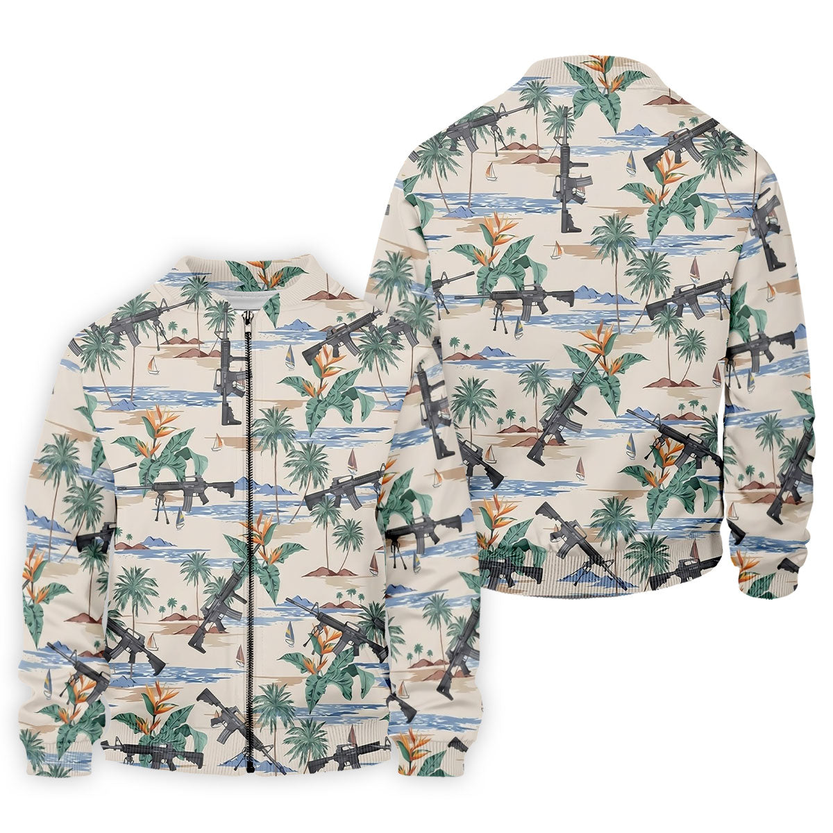 Hawaiian Palm Tree With Army Theme Golf Shirts For Men, Polo ShirtFor Men, Golfing Apparel