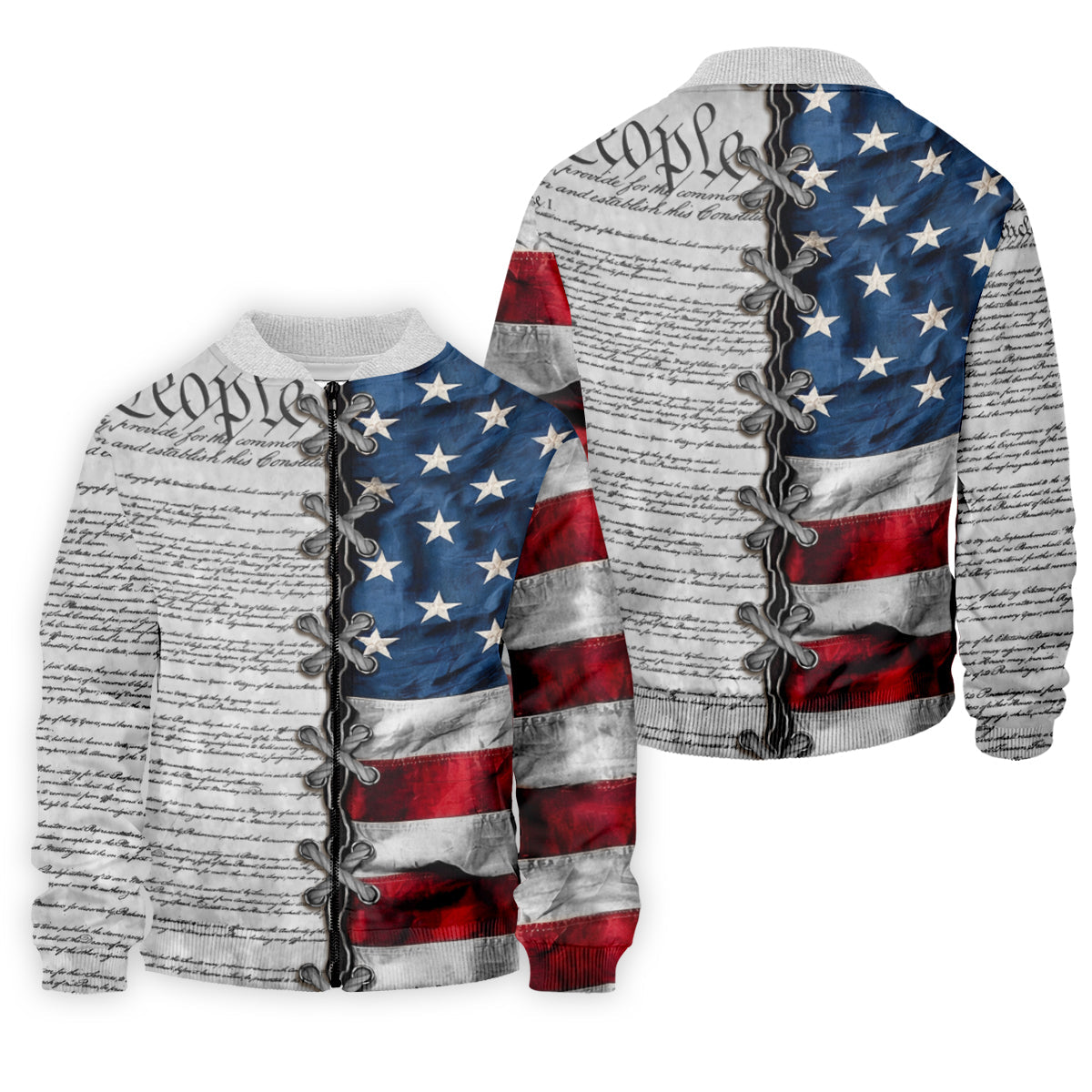 We The People Preamble Patriotic 4th Of July Grey Golf Shirt, 250th Anniversary Golf Shirts For Men