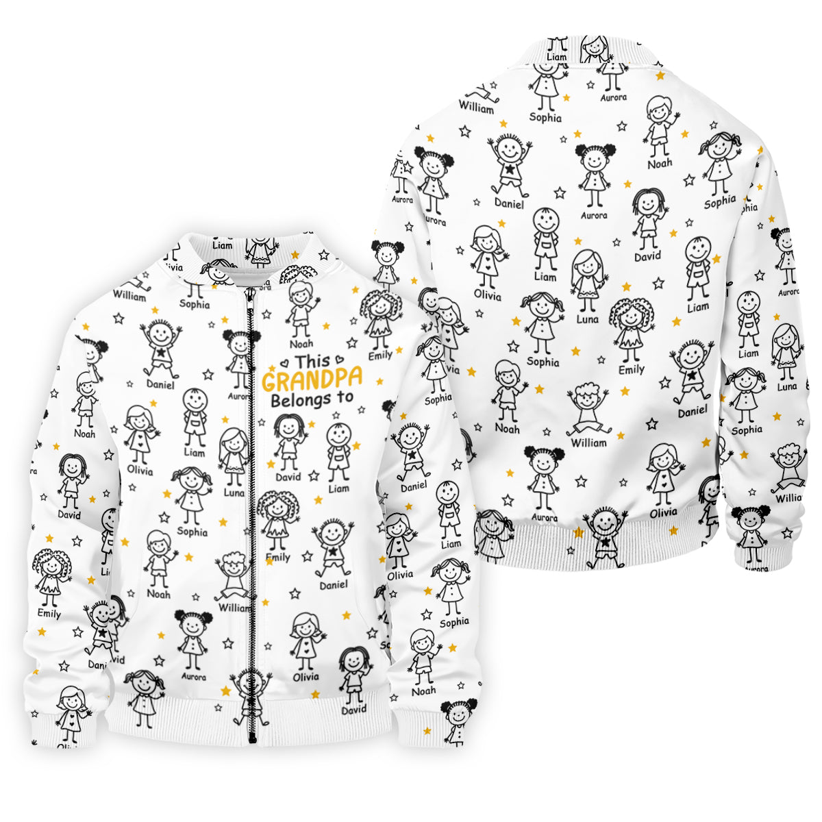 This Grandpa Dad Belongs To Kids Pet White Golf Shirt, Polo ShirtFor Men, Golf Gift For Men