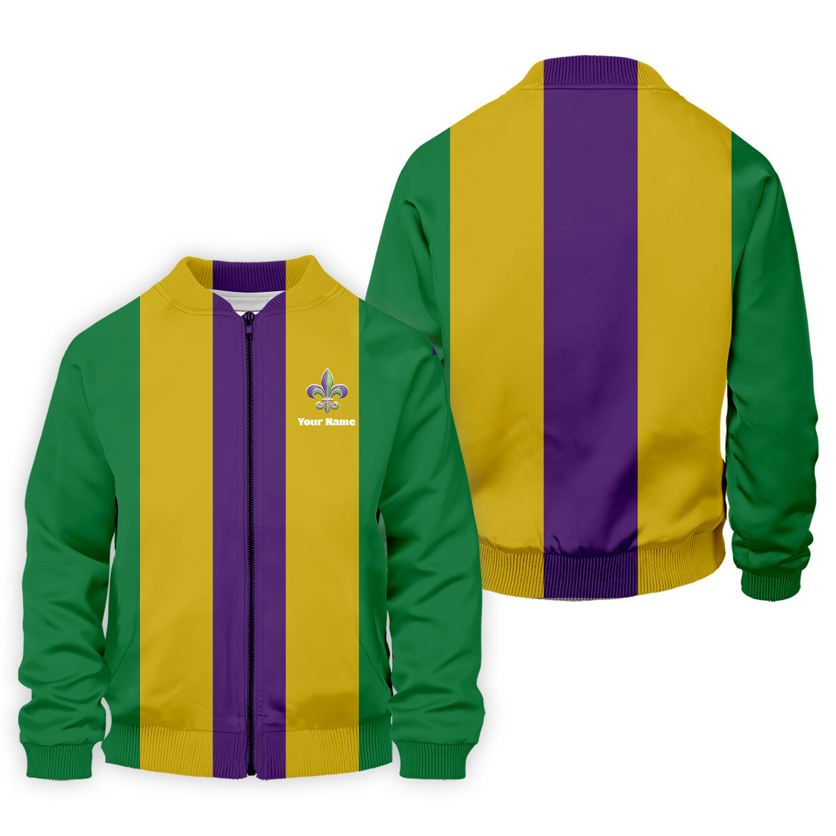 Vertical Stripes Purple Green Gold Mardi Gras Golf Shirt, Polo ShirtFor Men, Golf Shirts For Men