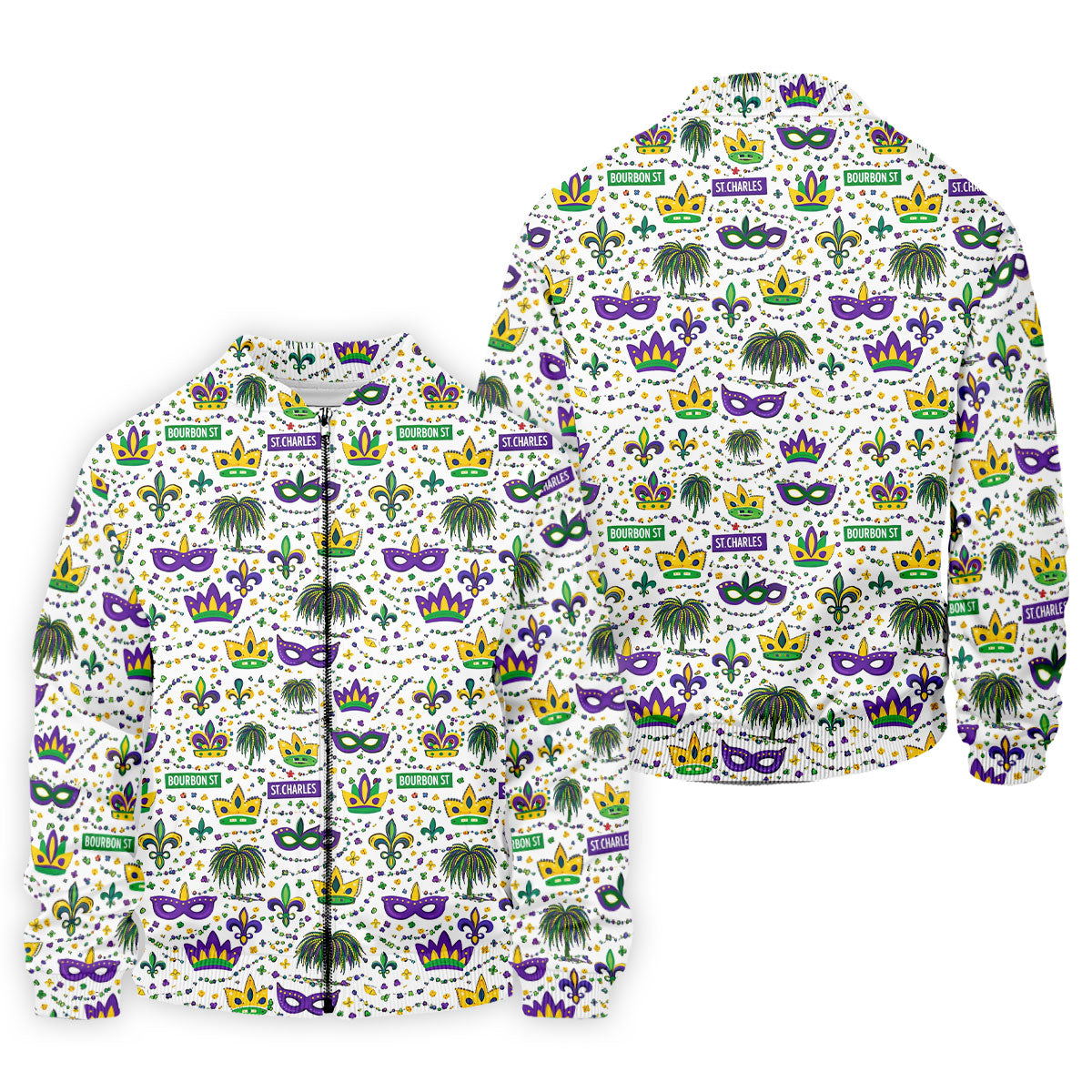 Crown Mask Fleur De Lis Mardi Gras Golf Shirt, Golf Tops For Men, Polo ShirtFor Men, Golf Shirts For Men