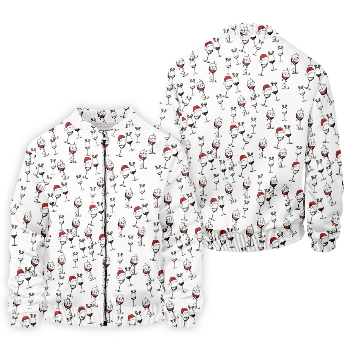 Wine Glass Christmas Lighting Golf Tops For Men, Christmas Golf Shirt, Polo ShirtFor Men