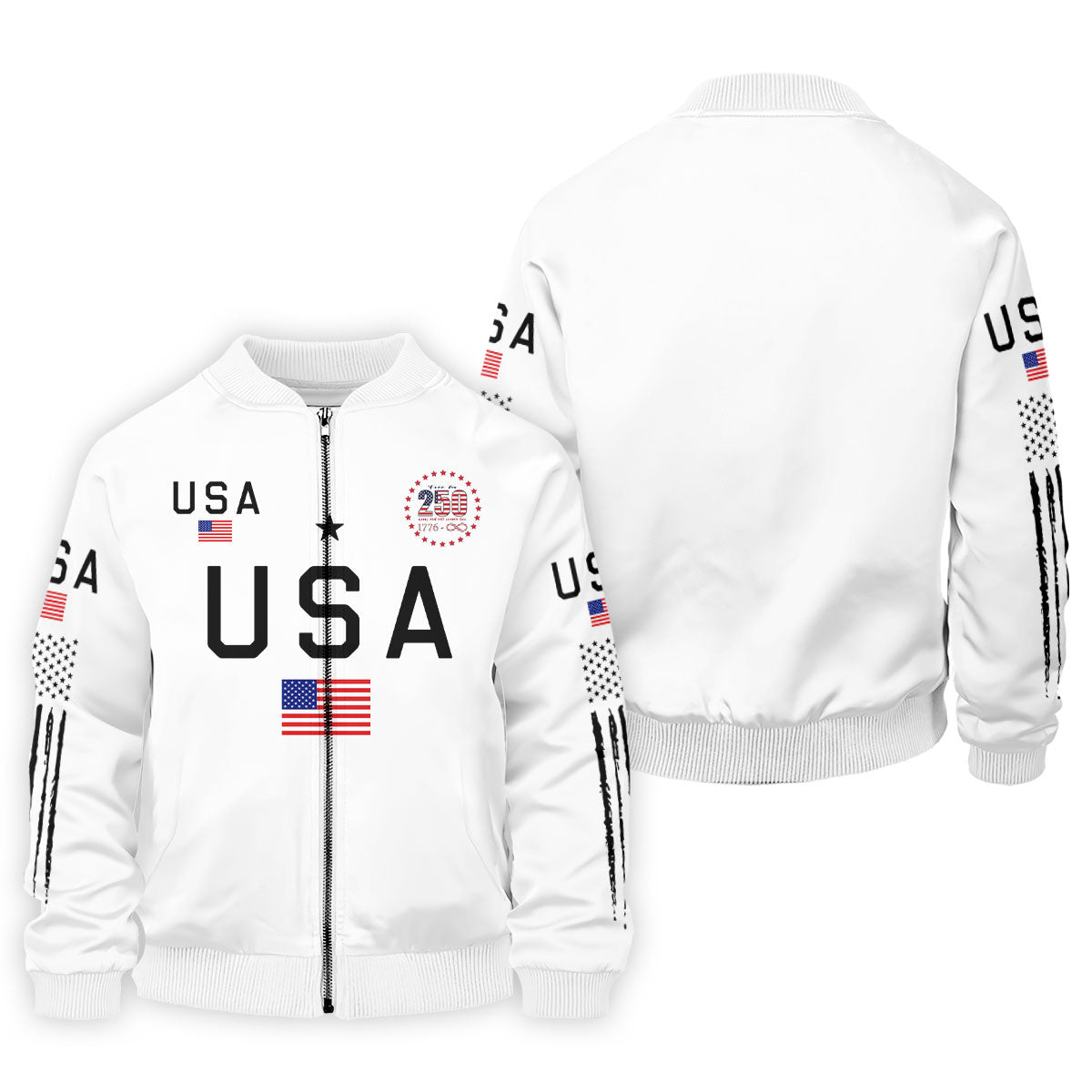 USA 250th Anniversary Hoodie, Independence Day Apparel, White Hooded Jumper 4th Of July Gift