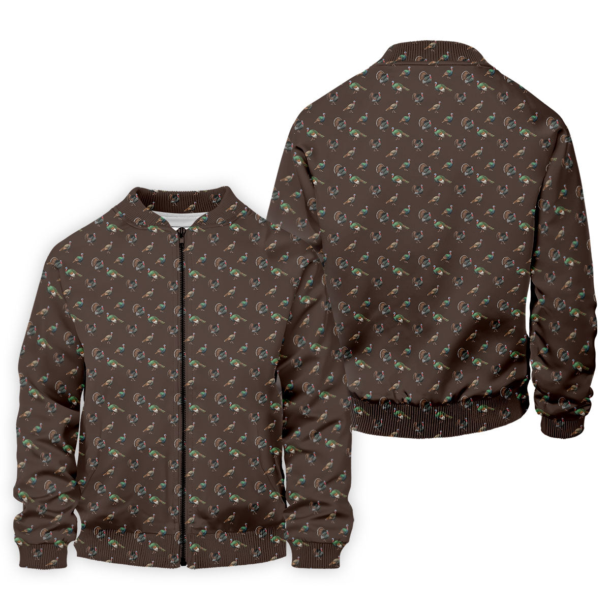 Turkey Hunting Seamless Pattern Funny Golf Shirts, Father's Day Golf Shirt, Golf Gift For Dad