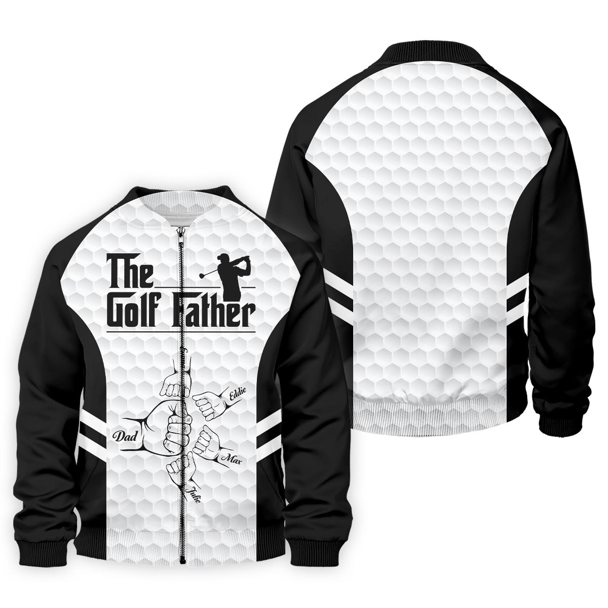 The Golf Father Golf Ball Pattern Golf Tops For Men, Golf Shirt For Dad, Father's Day Golf Gift