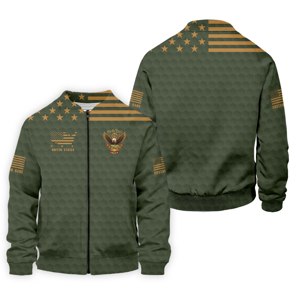 Army Veteran We The People 250 Years Of Free 4th Of July Golf Shirt, Golf Shirts For Men