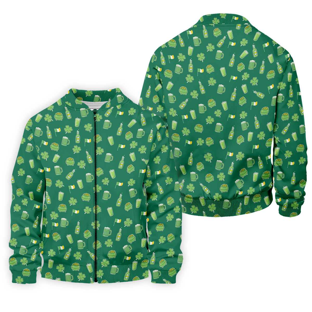 St Patrick's Day Beer Four Leaf Clovers Gold Pots Green Golf Shirt, Polo ShirtFor Men, Golf Shirts For Men