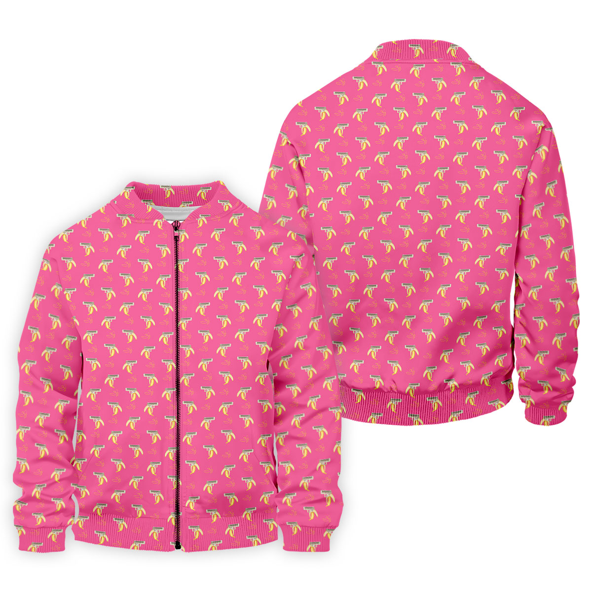 Funny Banana Hot Pink Golf Shirt, Golf Tops For Men, Golf Shirts For Men, Polo ShirtFor Men