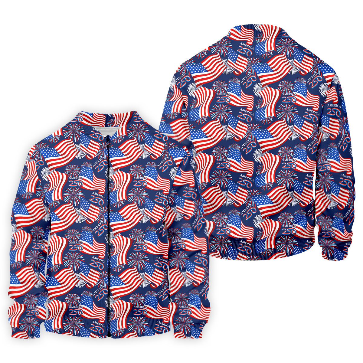 America 250 Anniversary Patriot Flag Navy Golf Shirt, Golf Tops For Men, Golf Shirts For Men