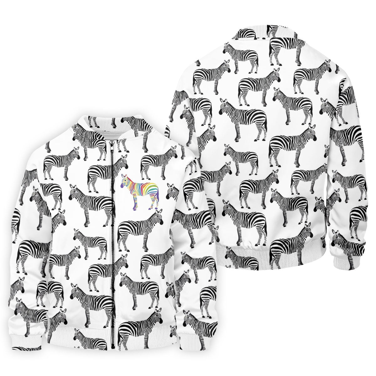 Rainbow Zebra Be Yourself Pride Month Support Golf Tops For Men, LGBT Community Polo Shirt Men
